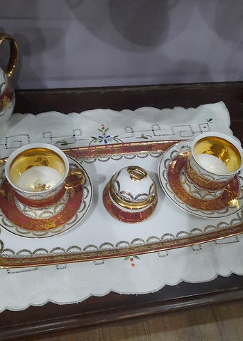 Beyaz ve Altın Detaylı Kahve Fincanı Seti - Görsel 7