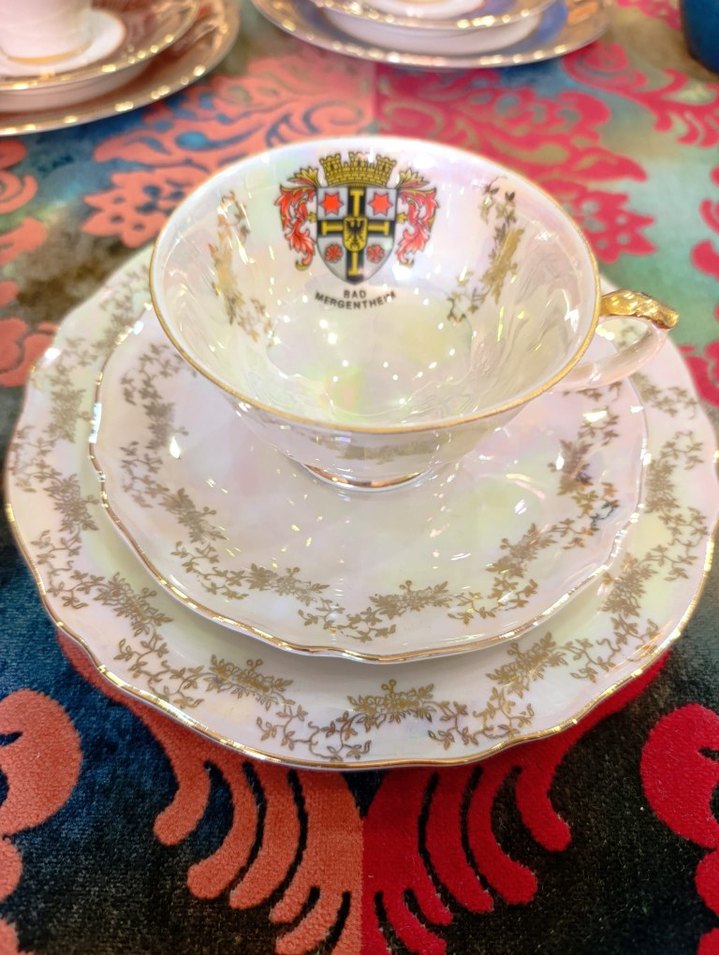 Krautheim Selb Bavaria Almanya Porselen Trio - Görsel 2