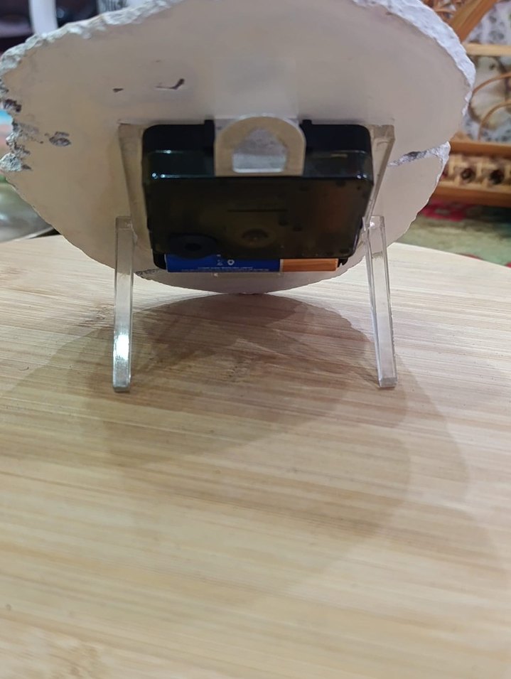 Kahverengi Doğal Taş Masa Saati - Görsel 5