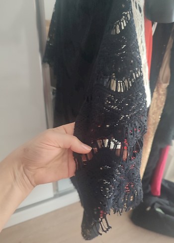 Kadın Siyah Örgü Uzun Kollu Bluz - Görsel 6