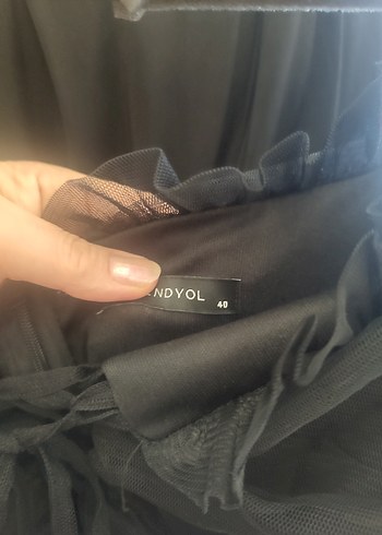 Siyah Drapeli Gotik Midi Elbise - Görsel 3