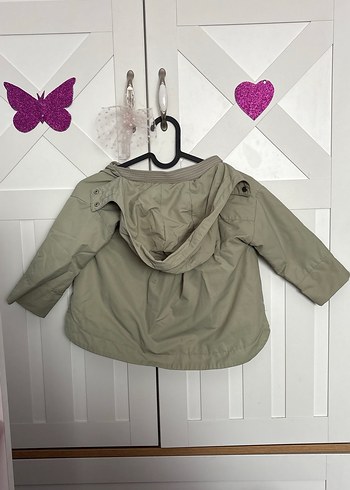 Kız çocuk yeşil Çocuk Düğmeli ve fermuarlı  ara mevsimlik ceket - Görsel 2