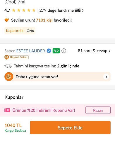  Beden Ester lauder kapatici