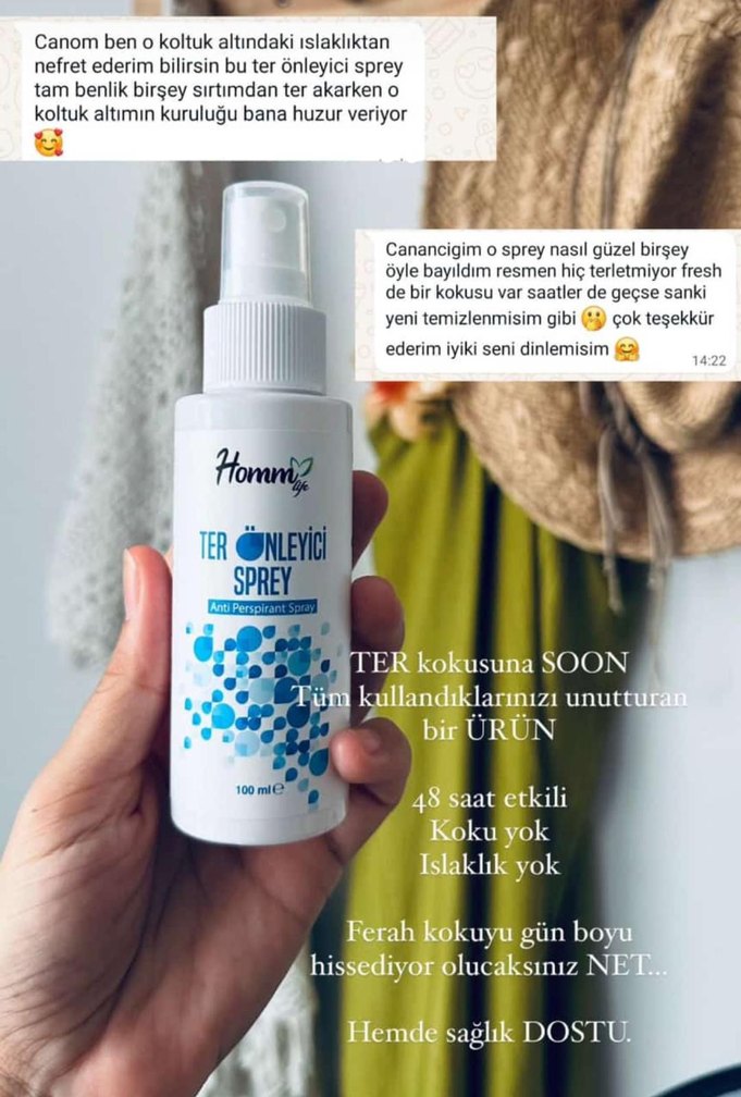 Hammt Kadın Ter Önleyici Sprey 100 mL - Görsel 3