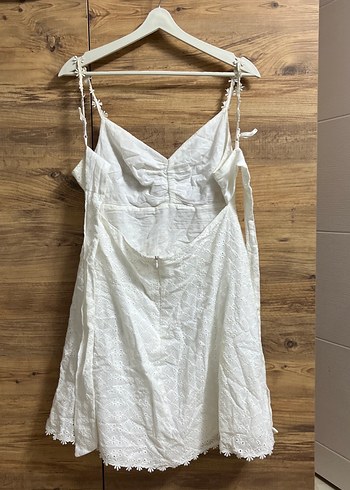 Beyaz Dantelli Bohem Midi Elbise - Görsel 2