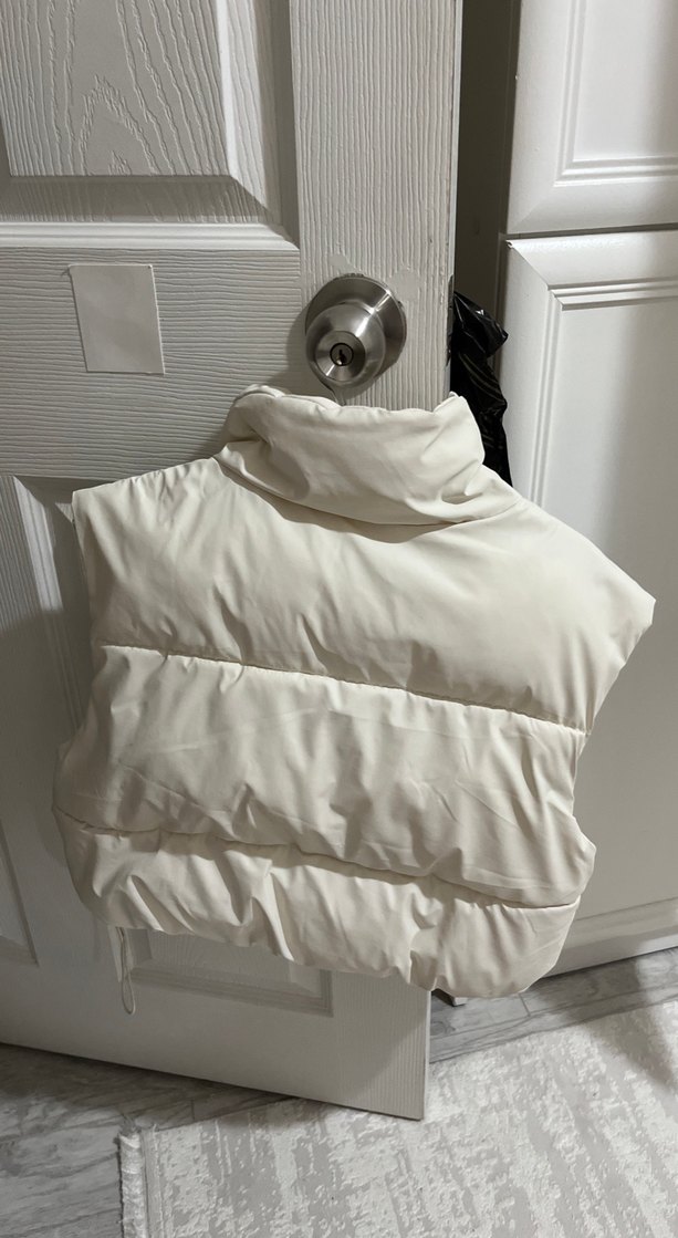 Bershka Fermuarlı Krem Yelek - Görsel 2