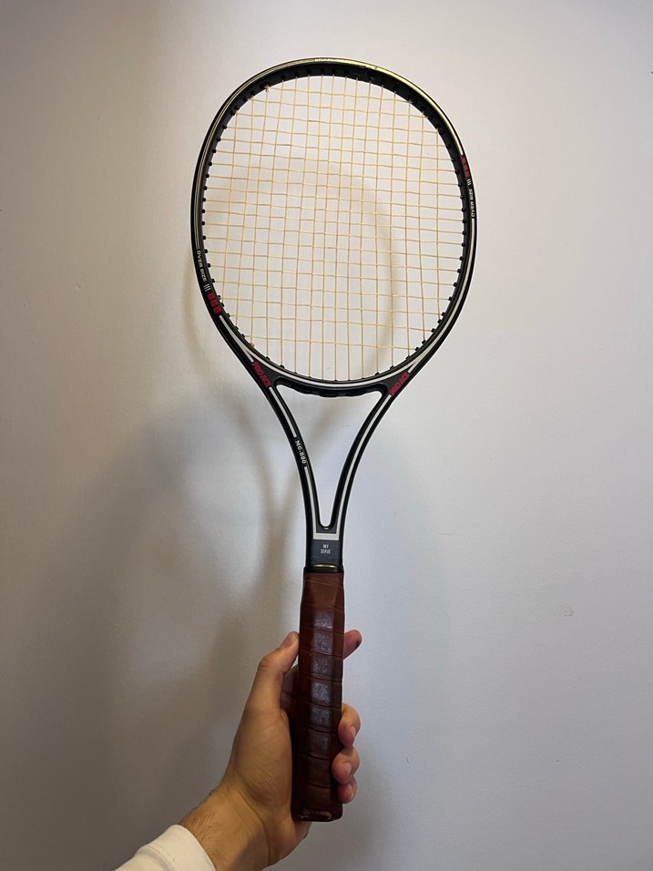 Kahverengi Saplı Koyu Tenis Raketi - Görsel 4