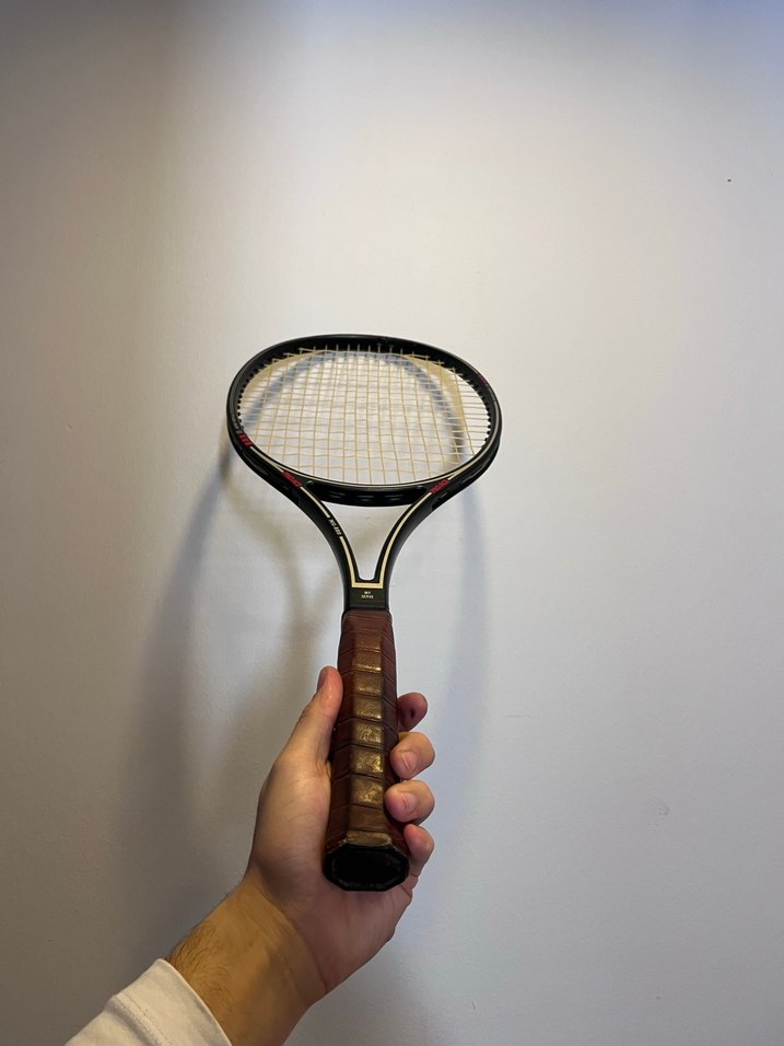 Kahverengi Saplı Koyu Tenis Raketi - Görsel 5