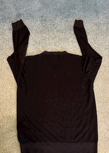 Erkek Kiğılı Siyah V Yaka Triko Kazak - Görsel 2