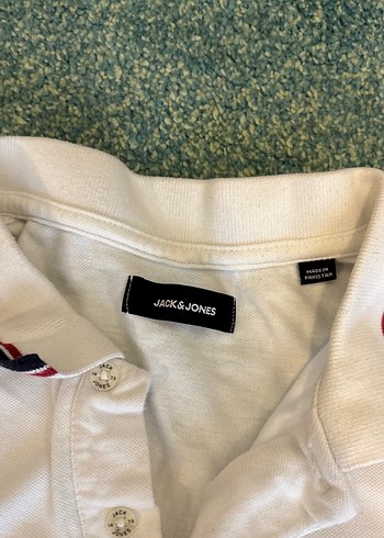 Beyaz Pamuklu Düğmeli Polo Tişört - Görsel 2