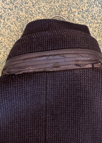 Düğmeli Siyah Erkek Midi Kaban - Görsel 2