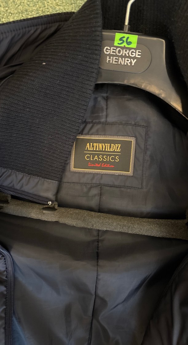 Düğmeli Siyah Erkek Midi Kaban - Görsel 3