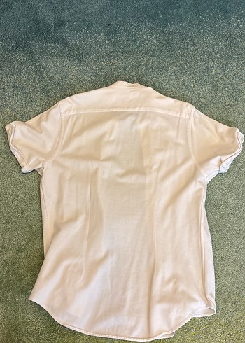 Erkek Beyaz Kısa Kollu Düğmeli Gömlek - Görsel 3