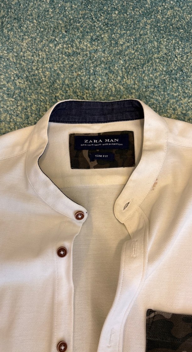 Erkek Beyaz Kısa Kollu Düğmeli Gömlek - Görsel 2