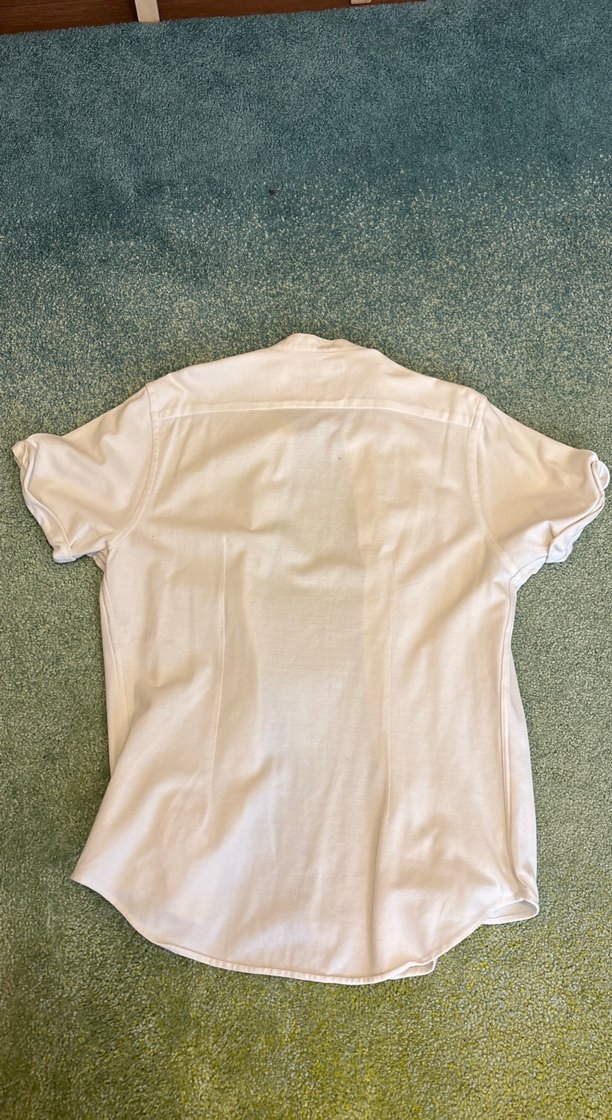 Erkek Beyaz Kısa Kollu Düğmeli Gömlek - Görsel 3