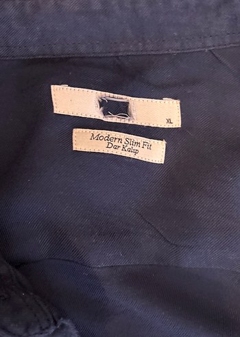 Lacivert Erkek Gömlek, Düğmeli, Salaş Kesim - Görsel 2