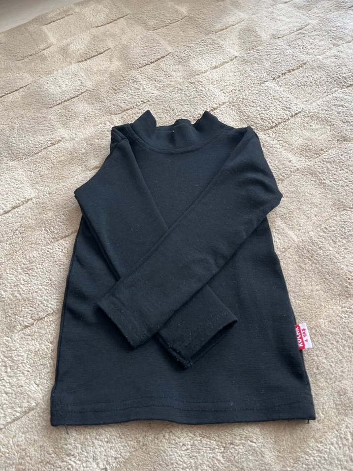 Siyah Çocuk Uzun Kollu İçlik - Görsel 3