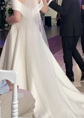 Modern Klasik Straplez Beyaz A Kesim Gelinlik - Görsel 4