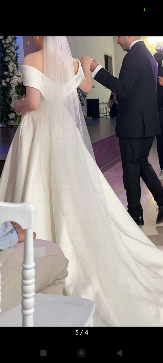 Modern Klasik Straplez Beyaz A Kesim Gelinlik - Görsel 4