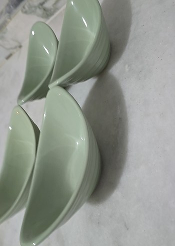 Çağdaş Stil Pastel Haki Tabak Seti 4 lü - Görsel 3