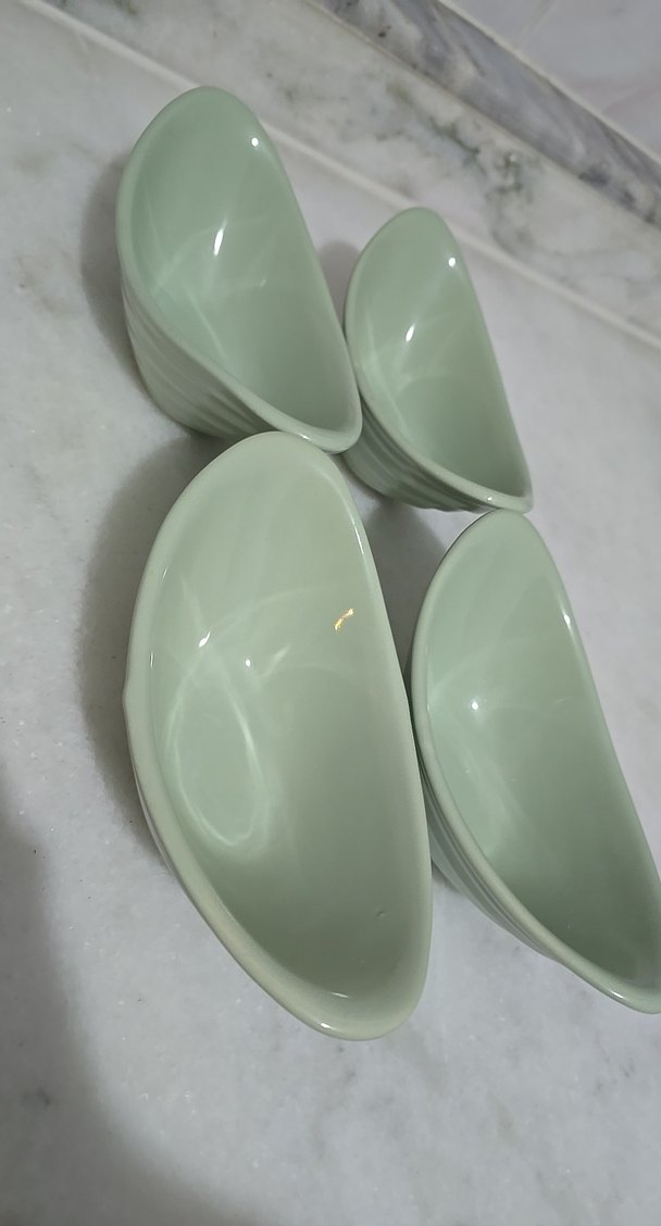 Çağdaş Stil Pastel Haki Tabak Seti 4 lü - Görsel 4