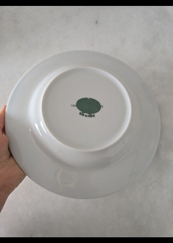 1 adet Beyaz Desenli Derin Tabak - Görsel 2