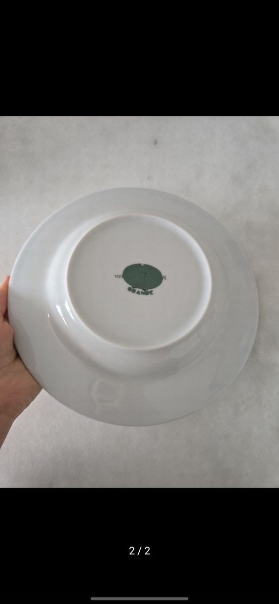 1 adet Beyaz Desenli Derin Tabak - Görsel 2