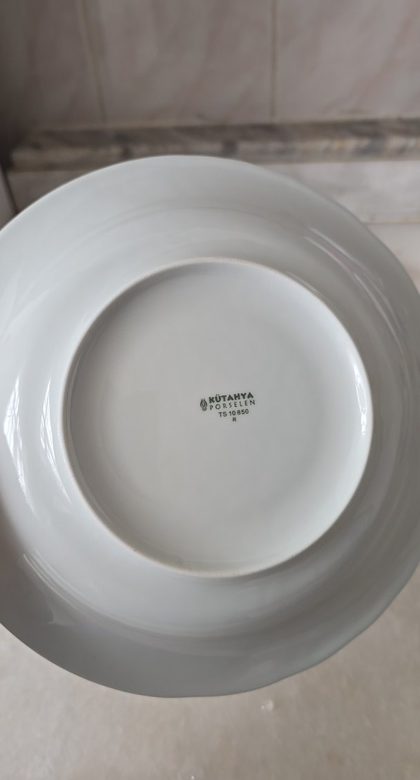 Beyaz Dalga Desenli İki kişilik yemek tabagı - Görsel 3