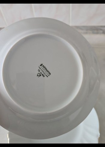 2 li Beyaz Altın Kenarlı Porselen Tabak - Görsel 3