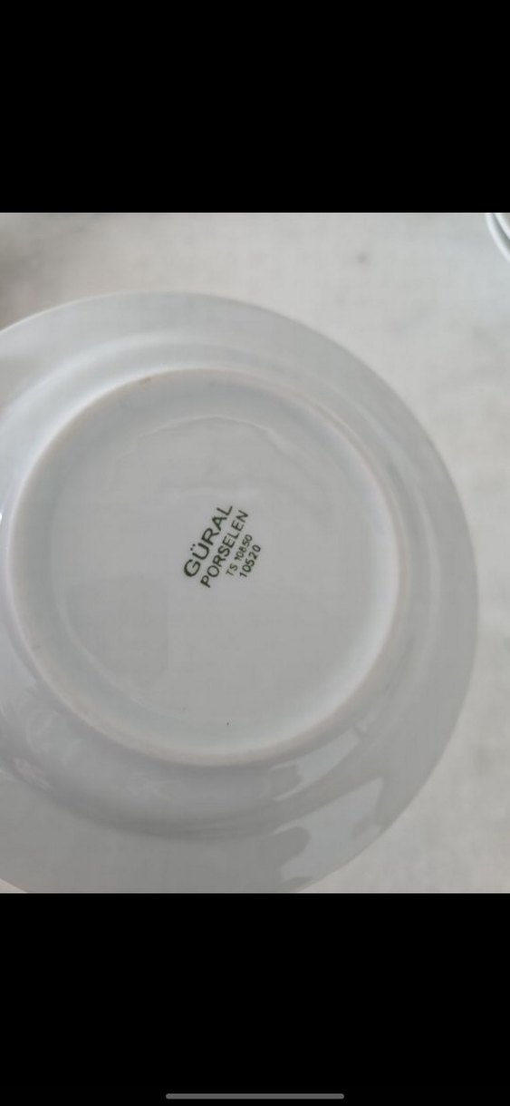 Beyaz Gri Desenli Yemek Tabağı - Görsel 2