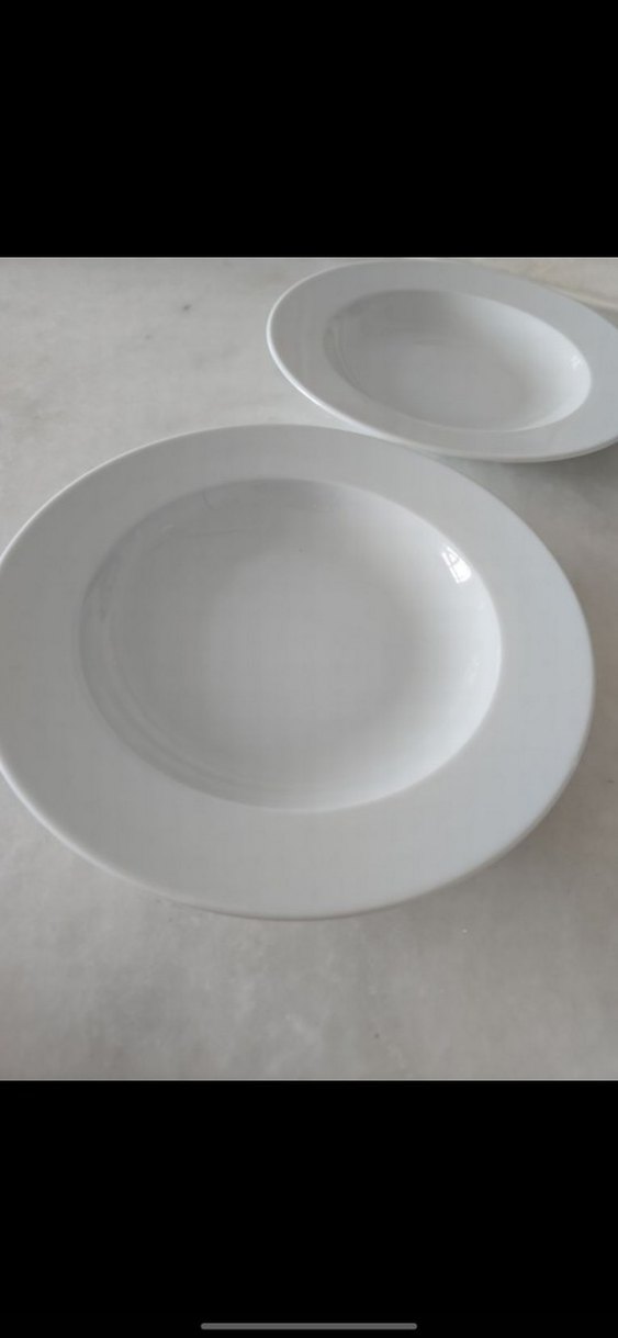 2 li Beyaz Seramik Derin Tabak Seti - Görsel 2