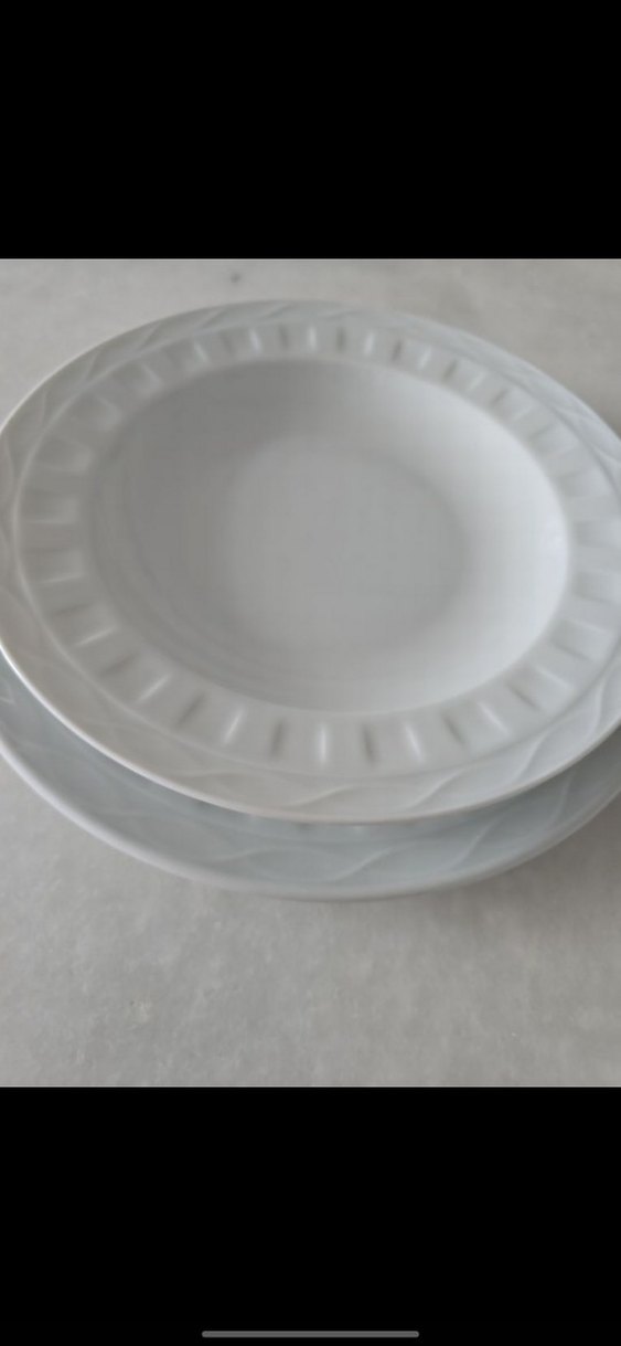 2 li Beyaz Yemek Tabağı ve Kase Seti - Görsel 3