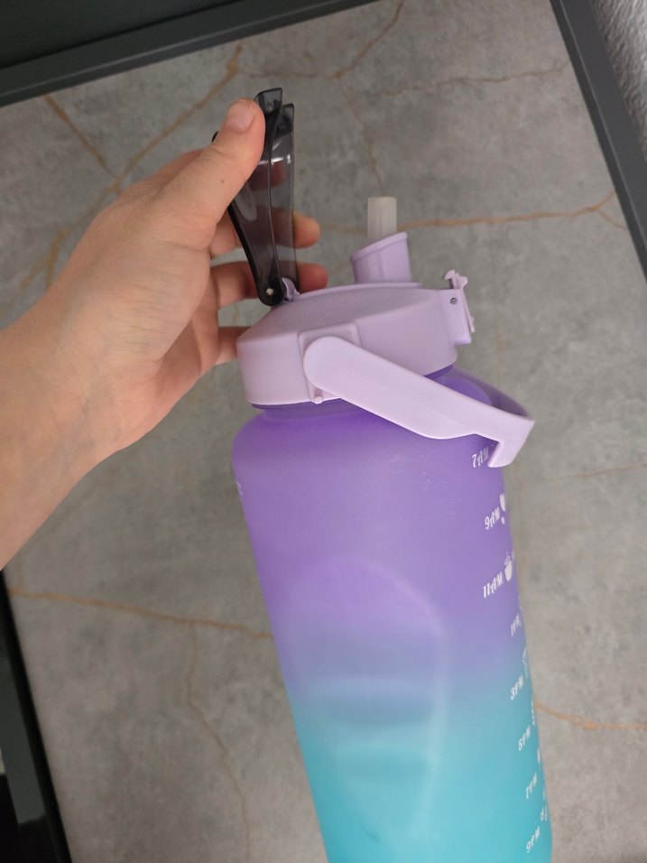 2 litre Mor su matarası - Görsel 3