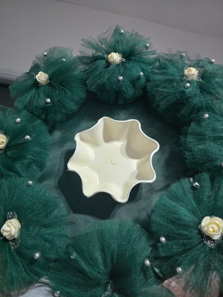 Fırfırlı Yeşil Bohem kına tepsisi - Görsel 2