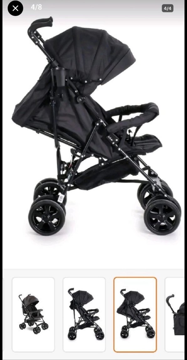Siyah Baston Bebek Arabası Duux - Görsel 2