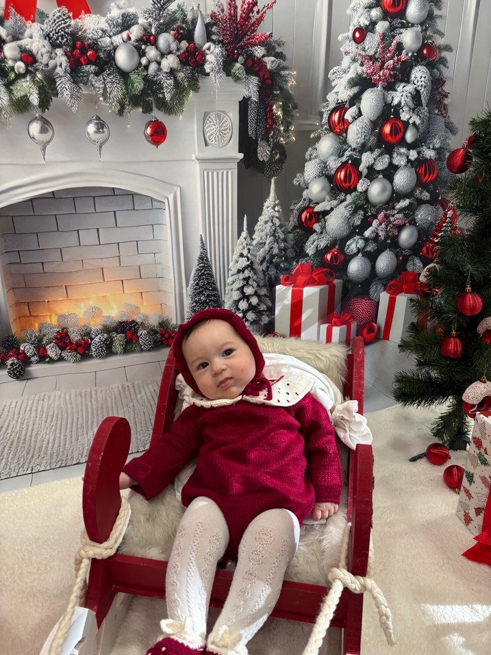 Kız Bebek Örgü Halter Yaka Tulum - Görsel 2