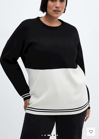 Mango İki Renk Örgü Kazak - Görsel 2