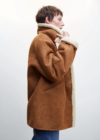 Mango Suni Astarlı Oversize Kaban - Görsel 2