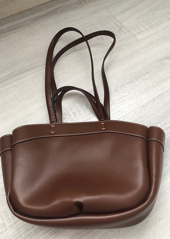 Kahverengi Deri Kadın El Çantası - Görsel 3