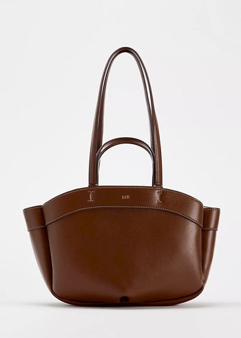 Kahverengi Deri Kadın El Çantası - Görsel 2