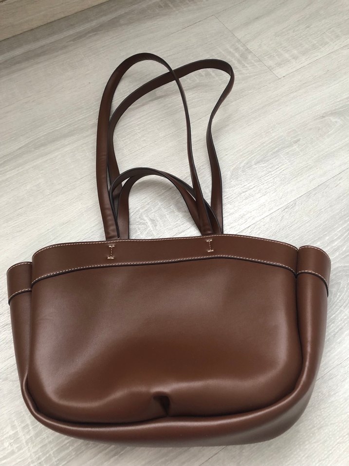 Kahverengi Deri Kadın El Çantası - Görsel 3