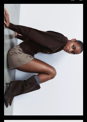 Zara Geniş Konçlu Süet Bot - Görsel 2