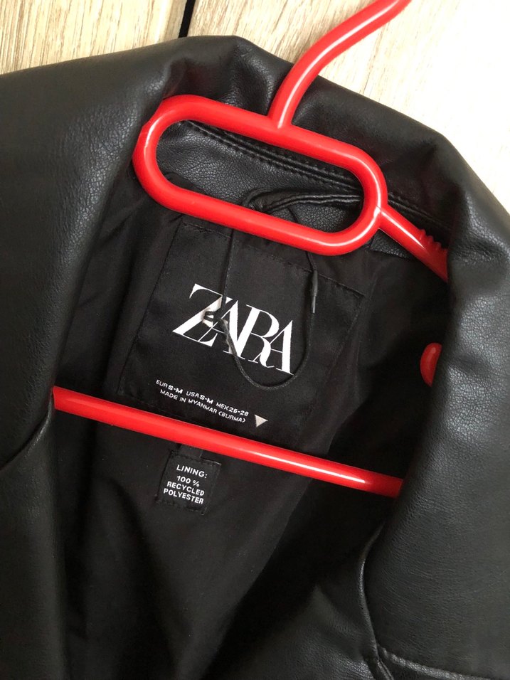 Siyah Biker Deri Ceket - Görsel 3