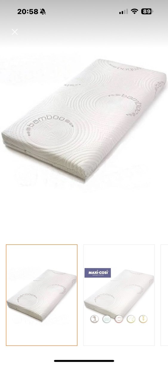 Maxi-Cosi Beyaz Bamboo Bebek Yatağı 70x120 - Görsel 2