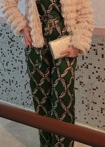 Yeşil Zincir Detaylı Kadın Tulum - Görsel 3