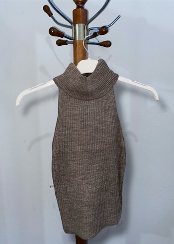 Siyah Yüksek Yakalı Örgü Kadın Süveter - Görsel 2