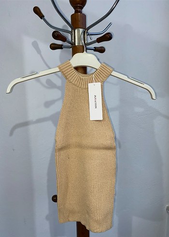 Bej Yarım Boğazlı Kadın Triko Süveter - Görsel 5