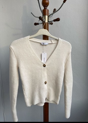 Düğmeli Bej Midi Kadın Hırka - Görsel 2