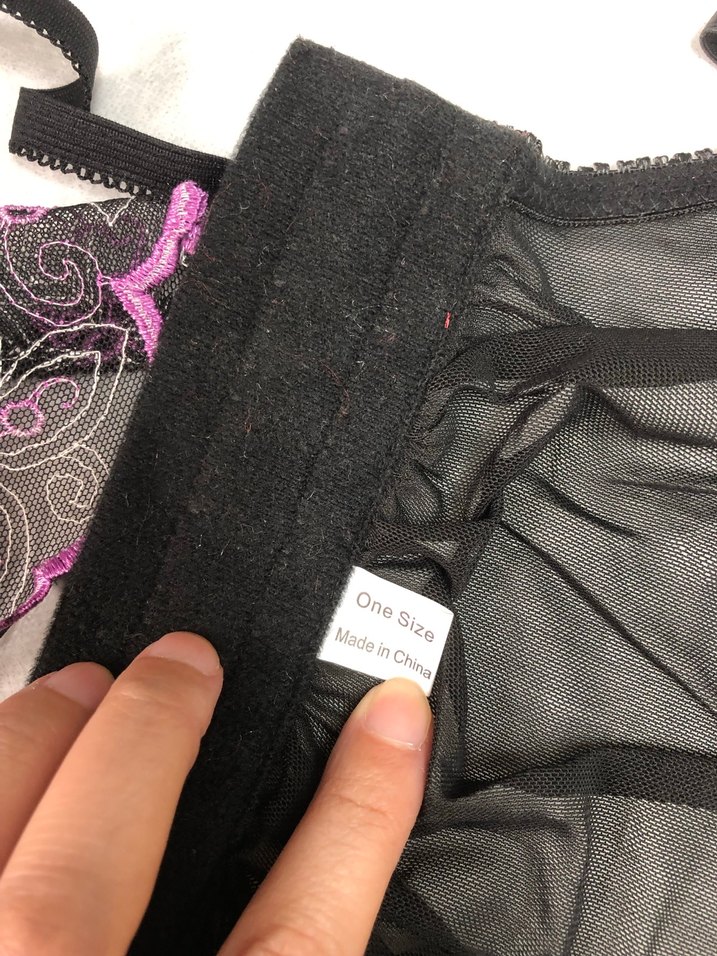 Mor Dantel İşlemeli Jartiyerli Takım 53014 - Görsel 4