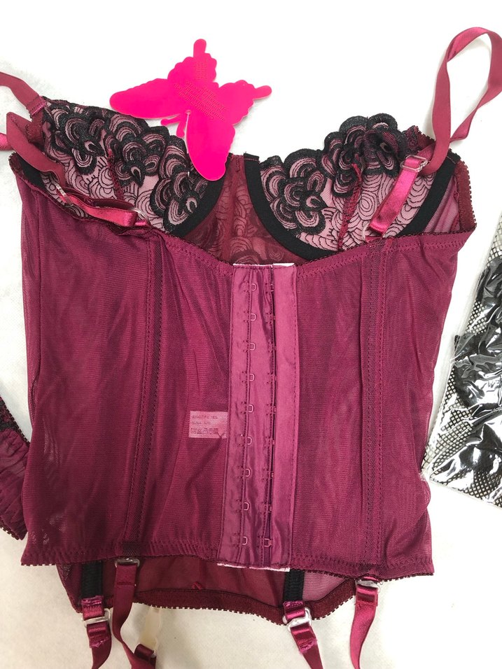 Bordo Dantelli Jartiyerli Takım 53010 - Görsel 2